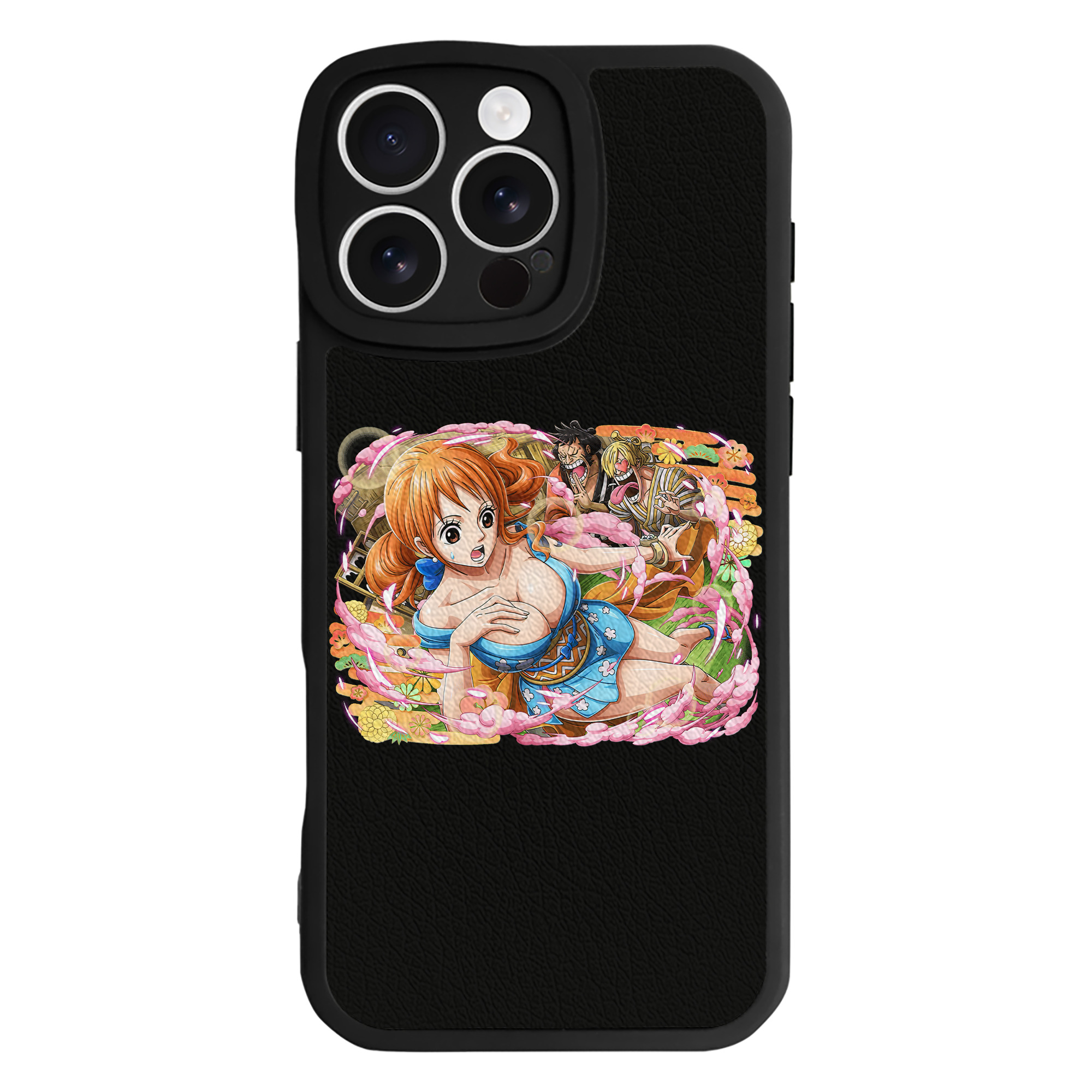 （画像用） ワンピース ナミ ONE PIECE Nami 【iPhone 16シリーズ対応】シリコンスマホケース（レザー調） 材質：シリコン